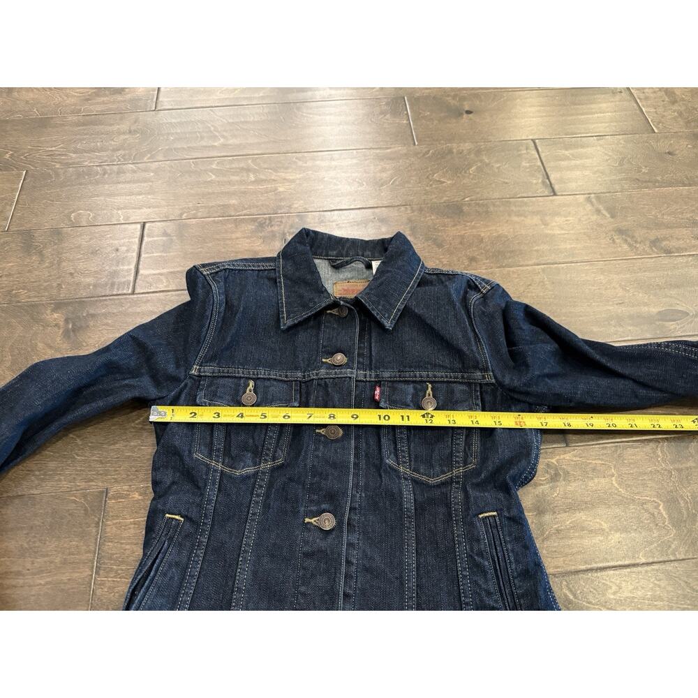Levis Womens Blue Denim 100% CottonButton Up Jean Jacket Size S Small - Picture 10 of 10
